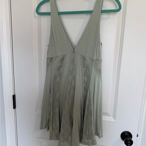 Free People Sage Green Mini Dress